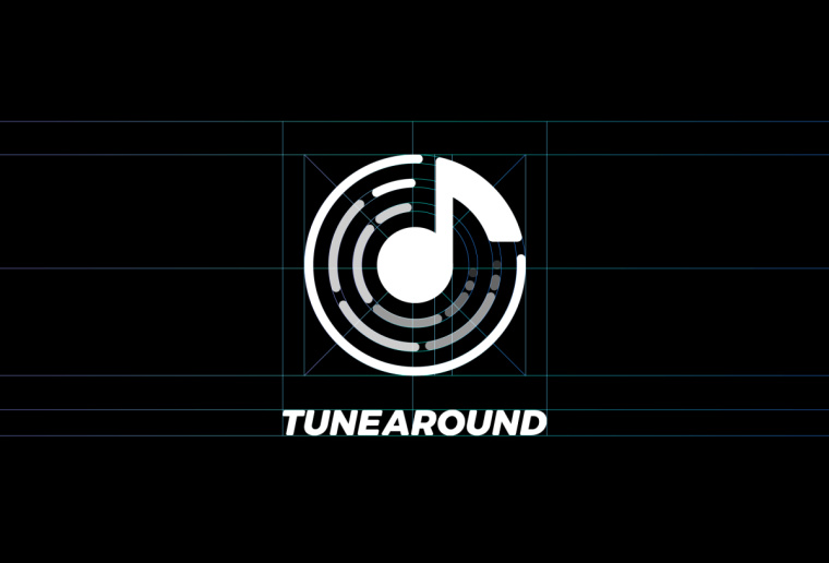 tunearound 音乐app 品牌logo设计-圆形 声波 音符-上海logo设计公司-