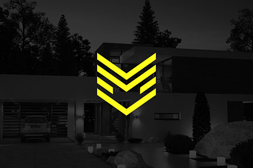 Mhendisler建筑公司几何线条风格logo设计