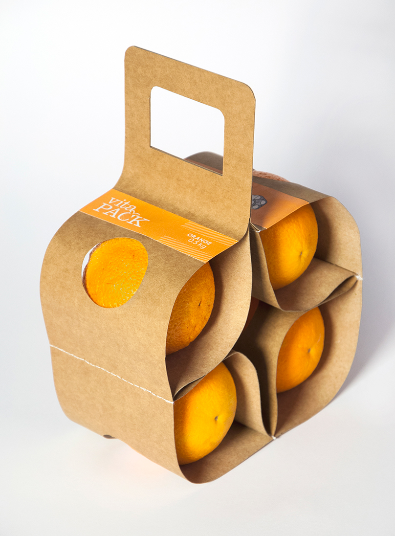 VitaPack便于携带0.5公斤橘子水果包装设计-上海农产品包装设计公司