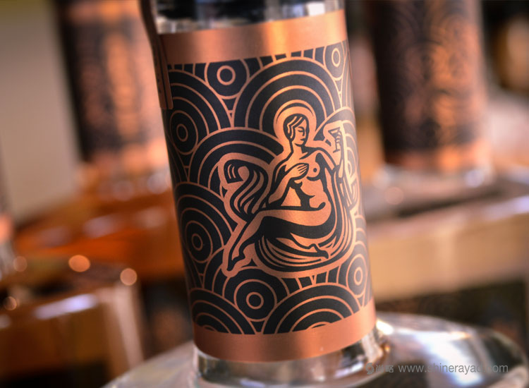 国外洋酒品牌设计欣赏——CopperMuse 朗姆酒装饰图案风格标志设计与包装设计