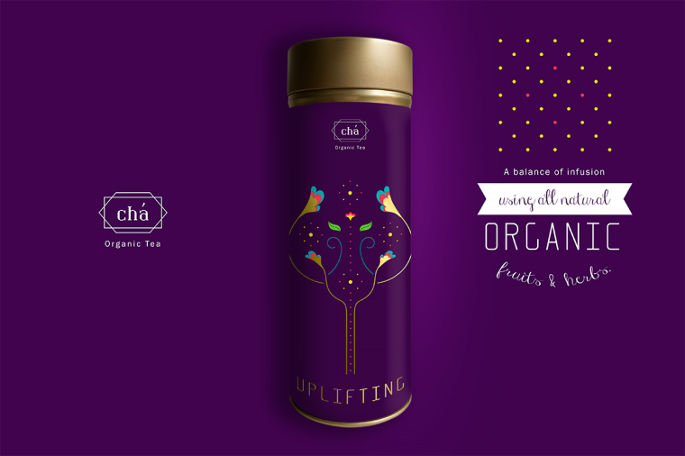 cha有机茶叶概念时尚包装设计欣赏-上海包装设计公司