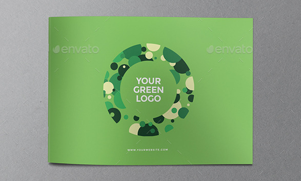 上海画册设计分享一个绿色现代生态的宣传手册设计模板