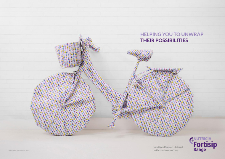 Nuticia 营养补品保健品平面广告创意设计-自行车-上海广告策划设计公司