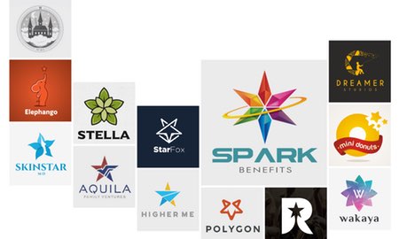 32个明亮的五角星星元素logo设计图片欣赏-上海logo设计公司