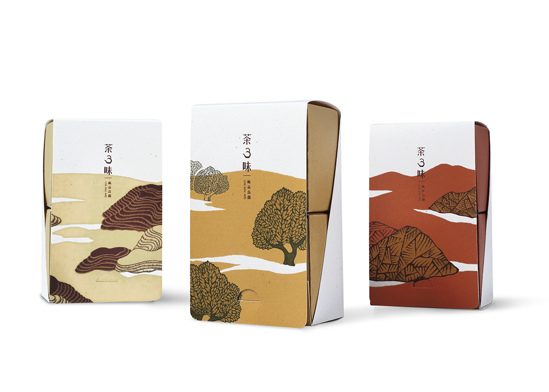 写意插画风茶3味台湾乌龙茶包装设计-上海茶叶包装设计公司