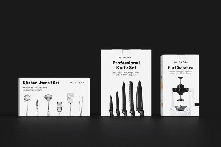 Home Hero 厨房用品刀具锅具厨具品牌设计包装设计