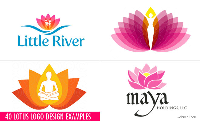 上海logo设计公司分享：40+创意莲花Logo设计实例 Lotus Logo design