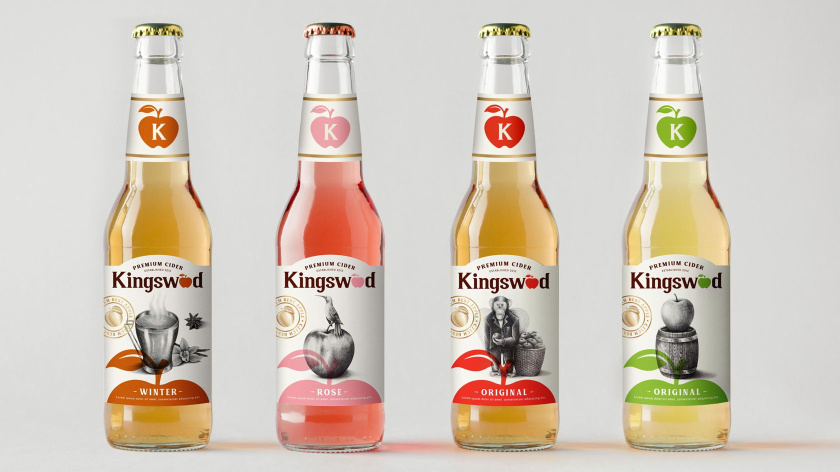 Kingswood苹果酒包装标签设计