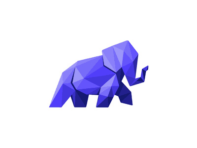 紫色的大象logo设计