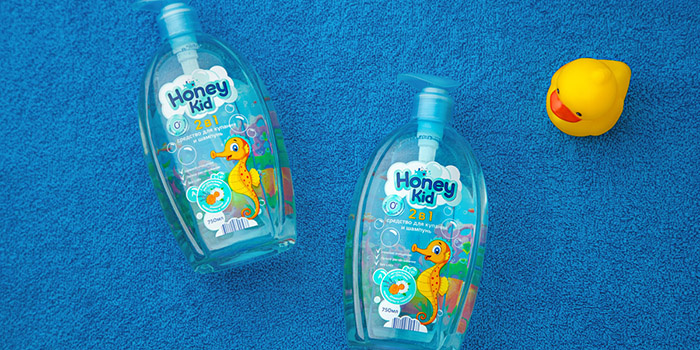 上海包装设计公司欣赏可爱欢乐的Honey Kid 婴儿儿童沐浴洗护护理产品包装设计