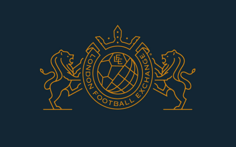 双狮徽标伦敦足球交易所logo设计-上海logo设计公司