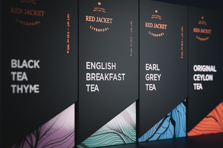 红色夹克茶“茶之海洋”包装设计，历史传说与现代艺术的融汇之作