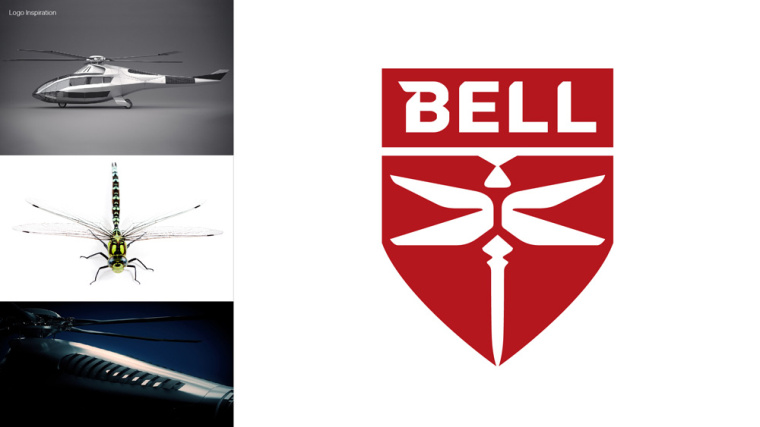 航空公司Bell酷炫的标志设计，源自蜻蜓的造型灵感