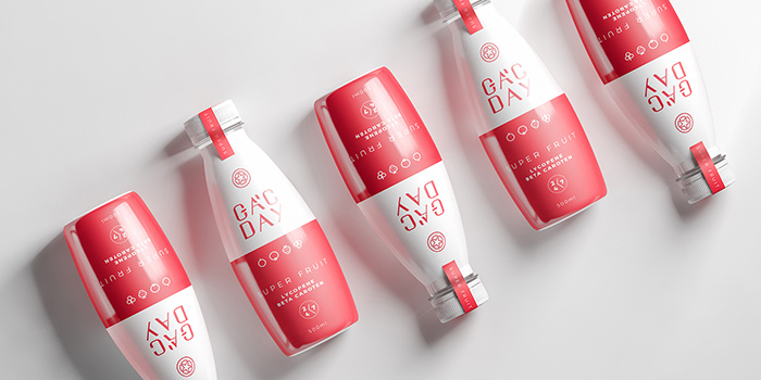 红白相间风格GacDay营养保健品品牌设计包装设计