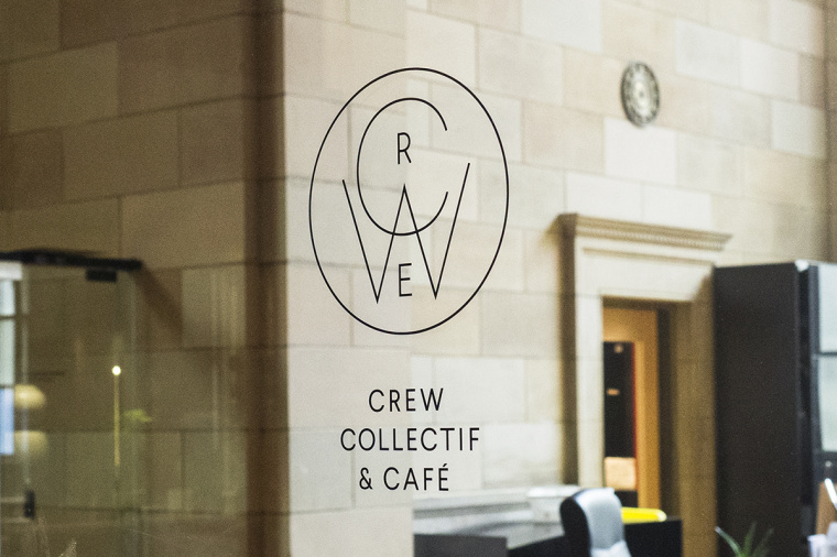 Crew Collective＆cafe品牌形象VI设计标志设计，现代美学与传统设计元素相结合