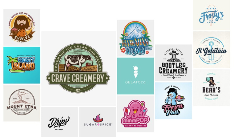 上海logo设计公司欣赏：30个绝佳冰淇淋标志logo设计，融化竞争的logo设计