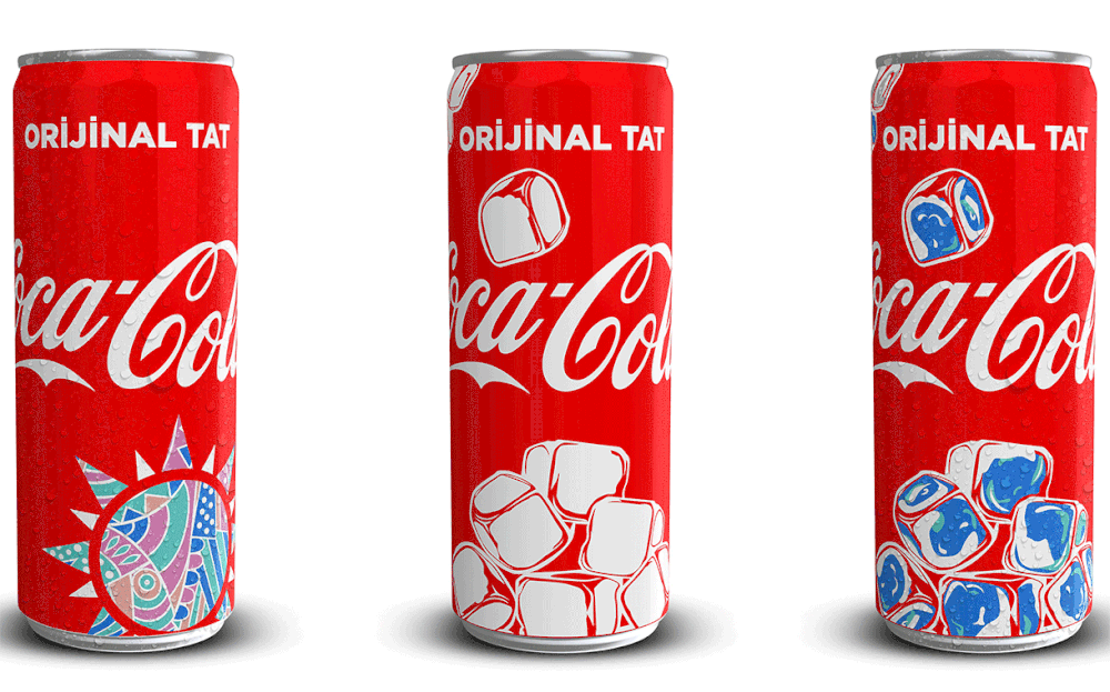 可口可乐推出热变色易拉罐罐包装设计