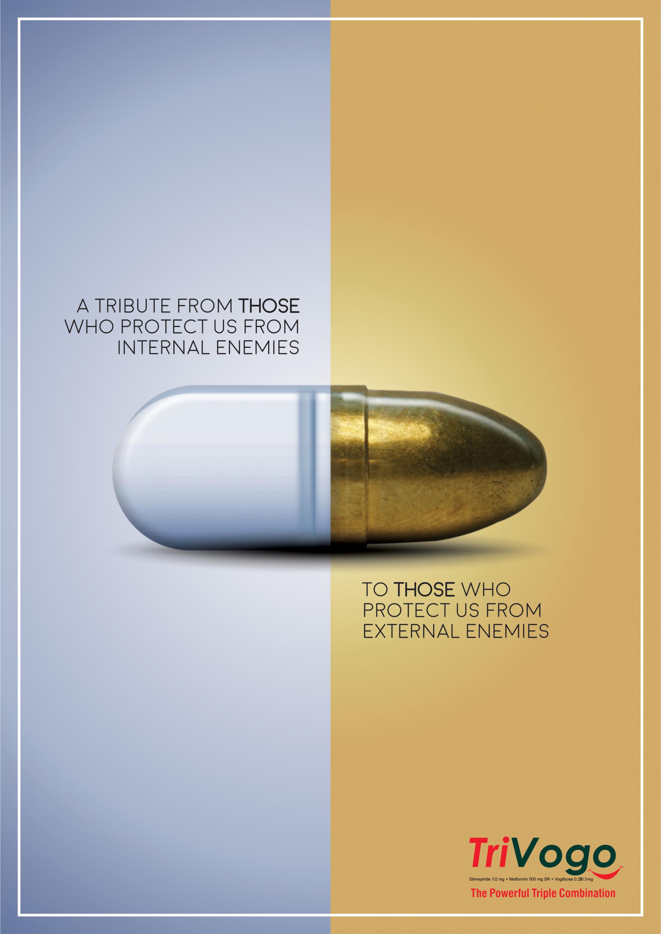 Trivogo制药公司广告设计“子弹药品”篇