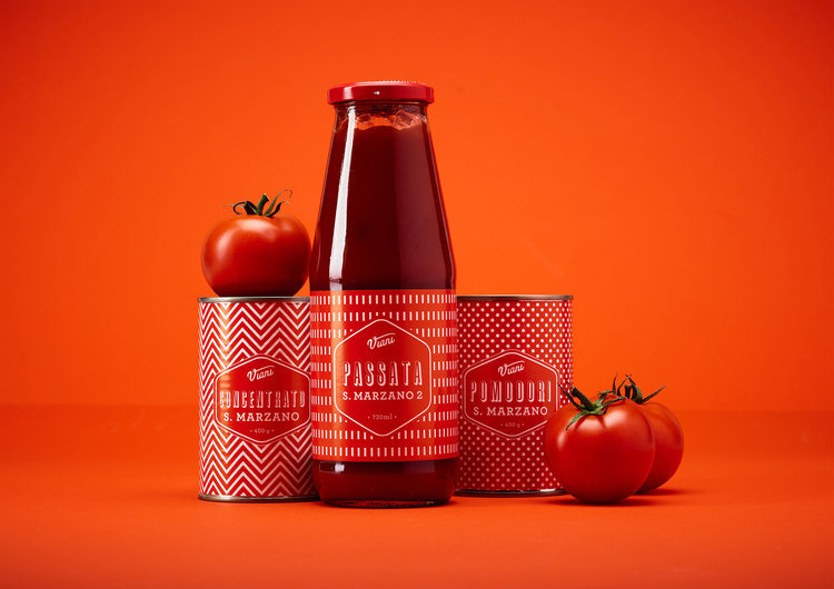 意大利风情红色复古风格番茄酱包装设计-上海包装设计公司