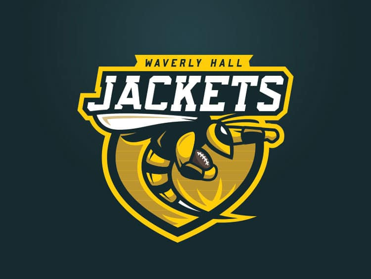 体育标志设计实例-Waverly Hall夹克v2