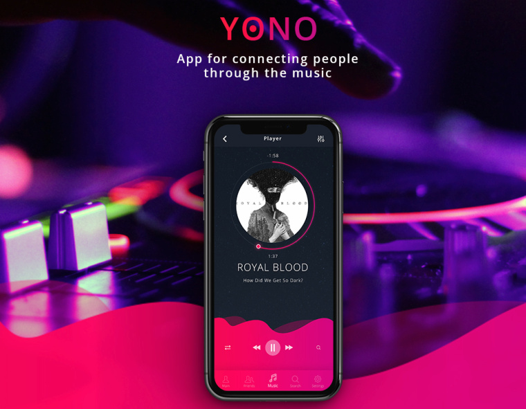 YONO.MP3音乐app程序UI设计，充满了动感、时尚与酷的味道