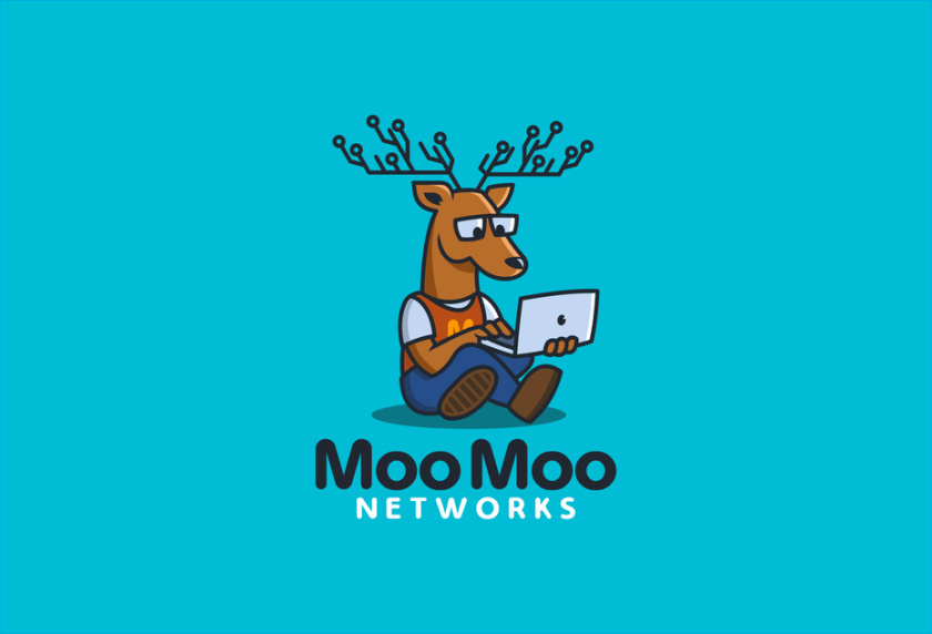 moomom网络工作logo设计“鹿人”