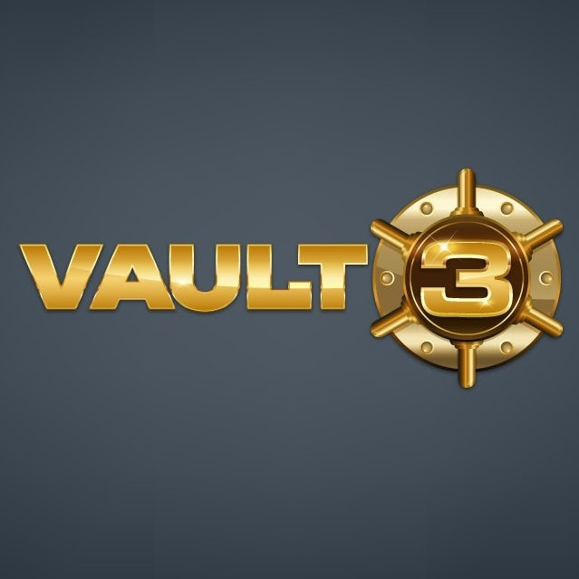 豪华黄金logo设计-Vault3的豪华金属船舵logo设计