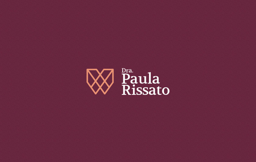 Dra. Paula Rissato 牙医齿科诊所logo设计vi设计，温暖的线条风格