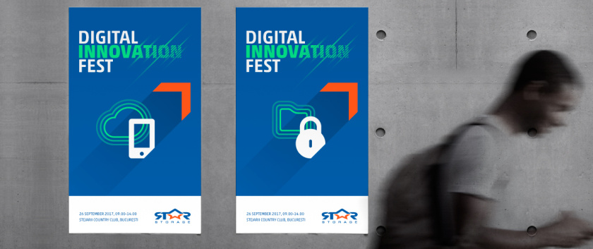 数字技术活动会议品牌视觉表达vi设计和体验设计-宣传海报设计