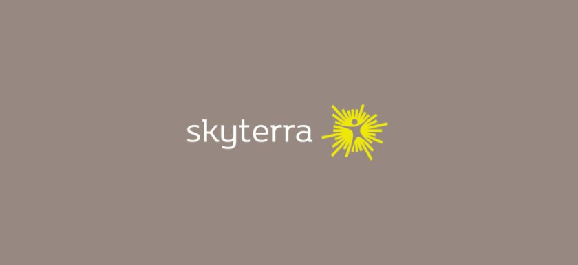 SKYTERRA健康减肥养生中心品牌形象重塑-logo设计，活力射线+人体元素