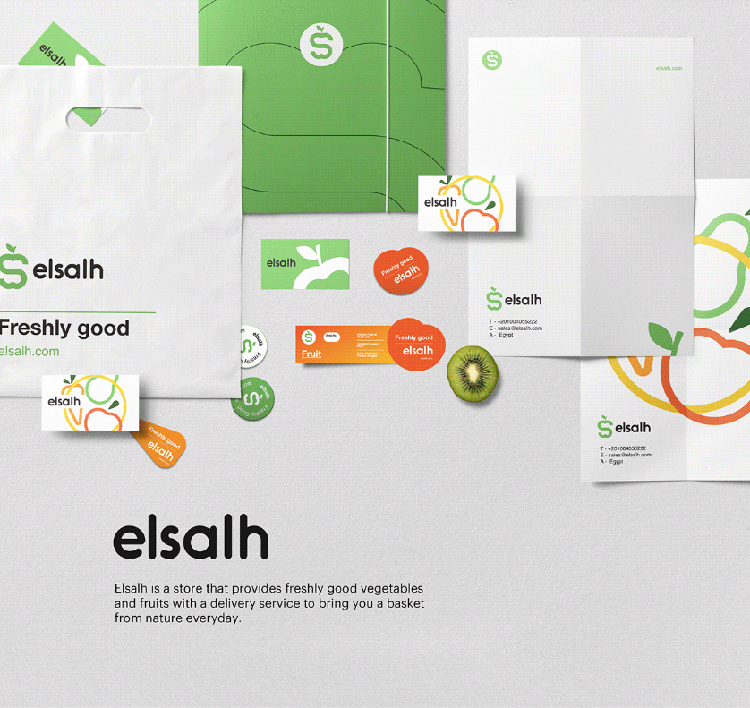 Elsalh 新鲜蔬菜水果品牌形象设计-logo,vi与产品包装设计