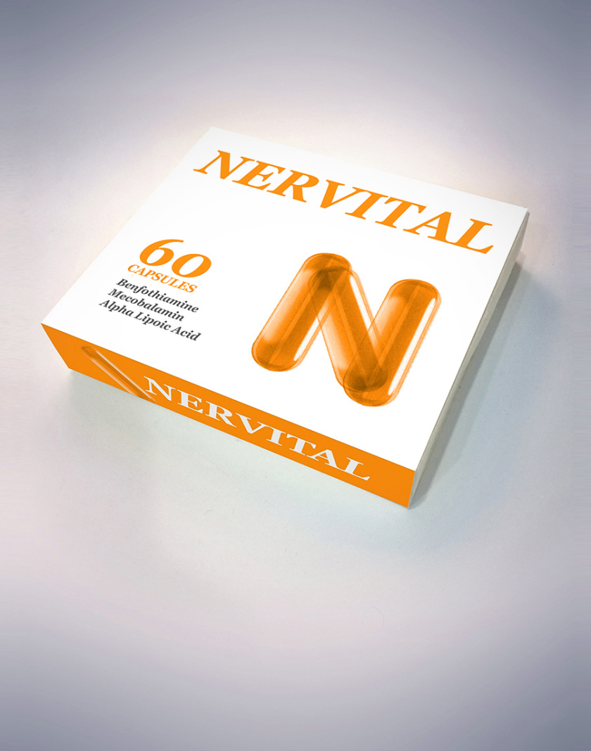 Nervital药品包装设计，值得借鉴的品牌符号设计