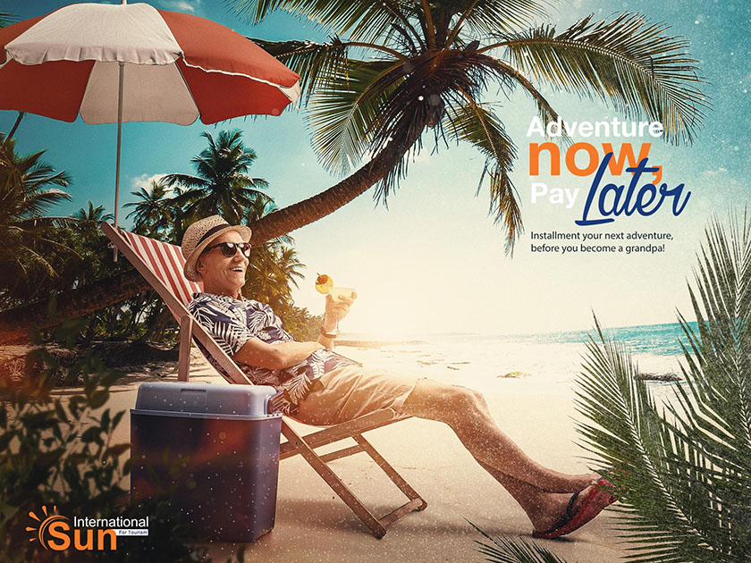 sun international 旅游海报平面广告设计,度过不一样的祖父时光-日光