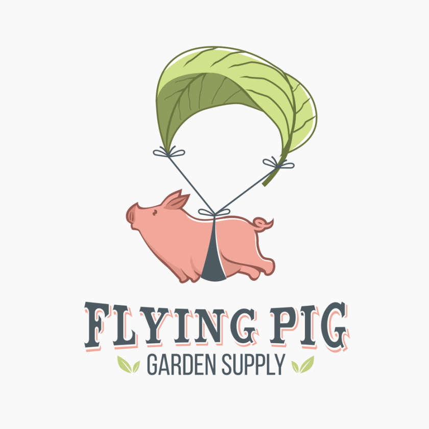 可爱动物logo设计-飞猪标志