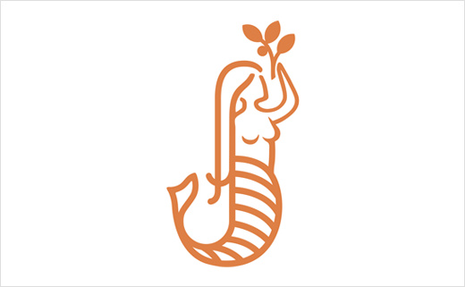 首款低泡植物混合饮料“柑橘雪碧“品牌logo设计”美人鱼“篇
