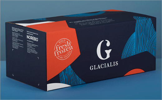 Glacialis 海鲜冷冻鱼品牌logo设计与包装设计
