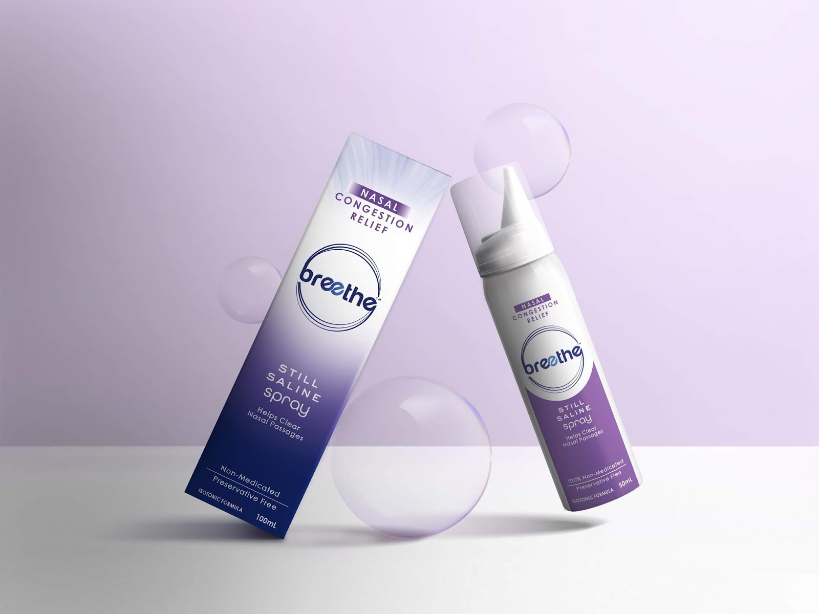 Breethe鼻喷雾剂包装设计“渐变色”-上海药品包装设计公司