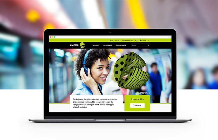 EVOKE 招聘平台网站品牌视觉形象设计-网站设计