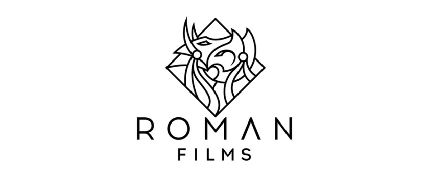 黑白logo设计-罗马电影的标志logo