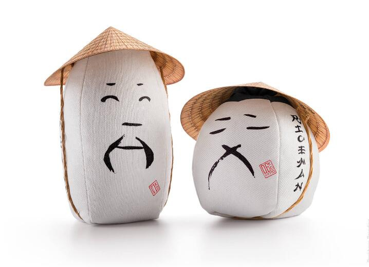 RICEMAN日式大米包装设计，斗笠帽子麻布农民造型