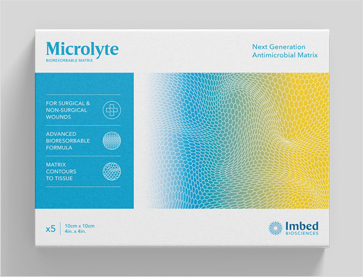 可被人体吸收的Microlyte伤口绷带品牌logo设计与包装设计