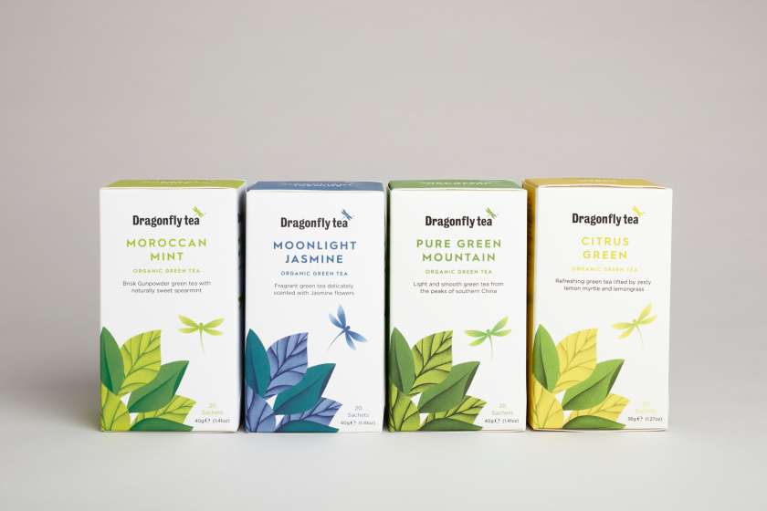 蜻蜓茶品牌茶叶包装设计“植物插画篇”-上海包装设计公司