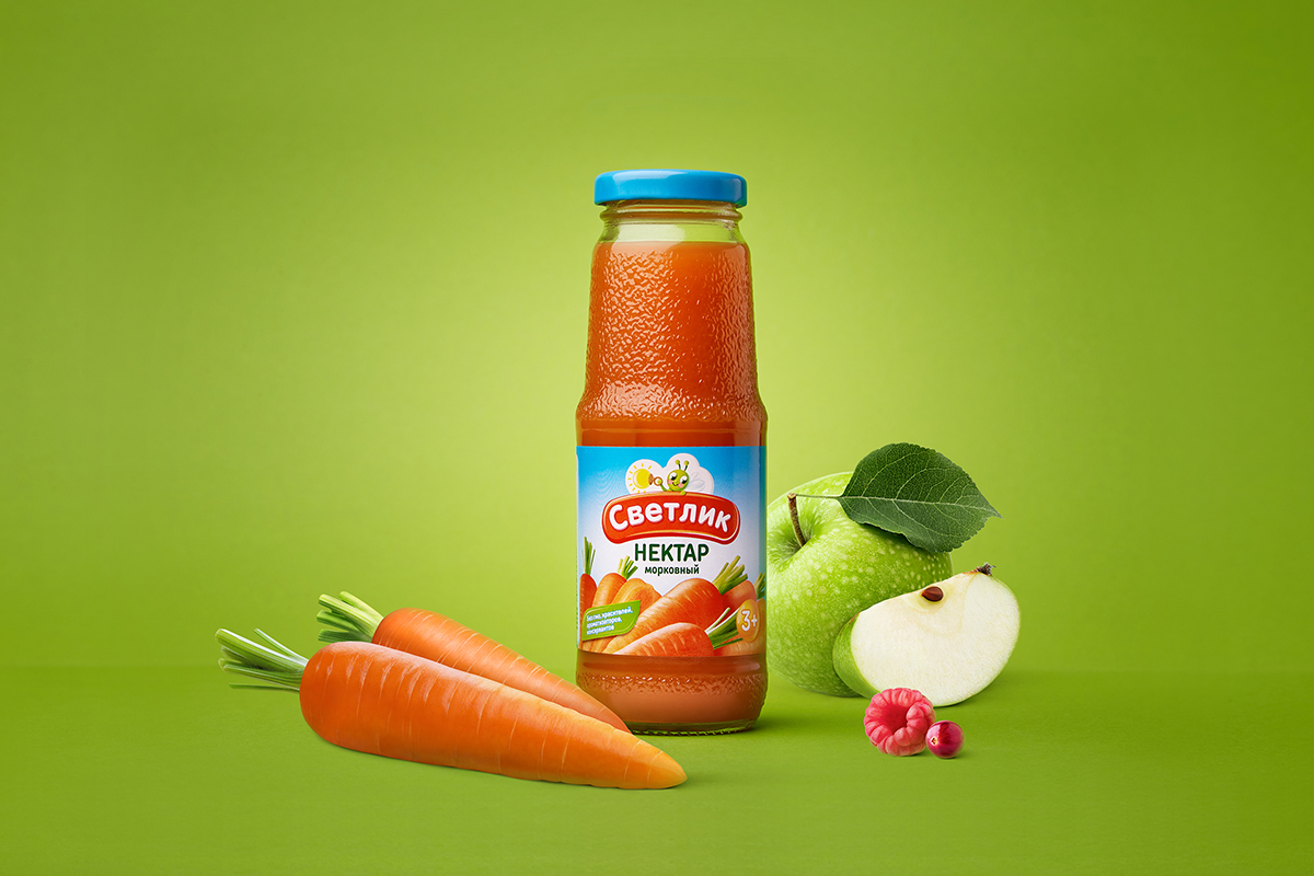 CBETNMK蔬菜花蜜浓缩果汁包装设计与萤火虫卡通logo设计