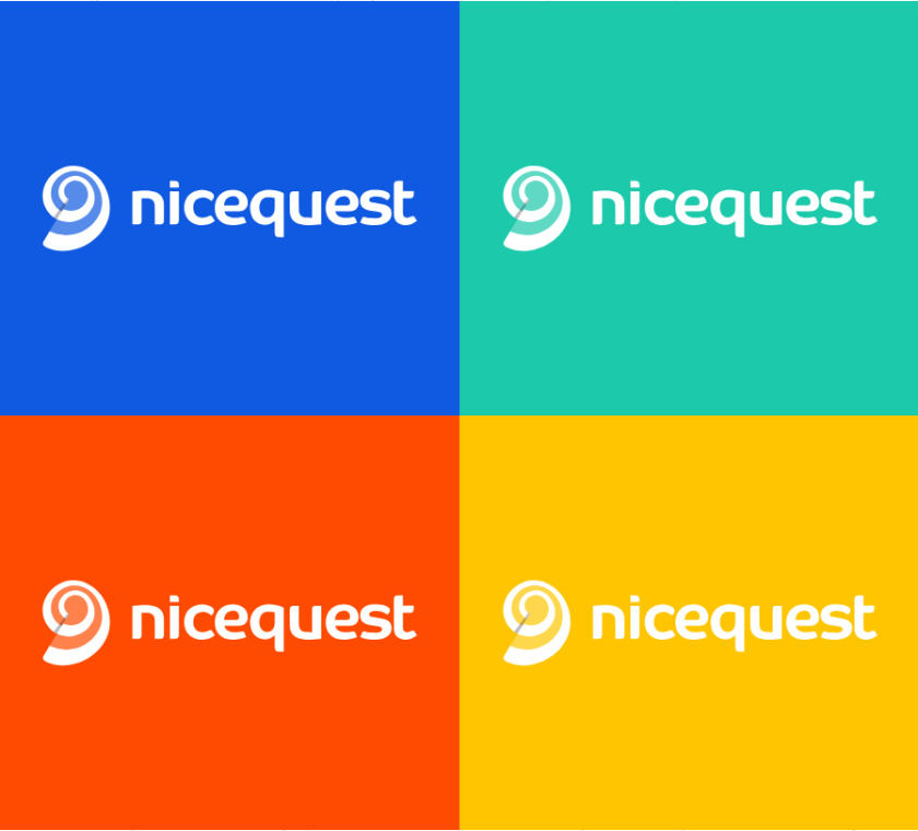 nicequest 在线社区网站互联网科技公司logo设计品牌形象设计,螺旋