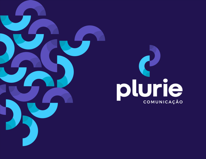 Plurie 品牌vi形象设计，两个半圆相交
