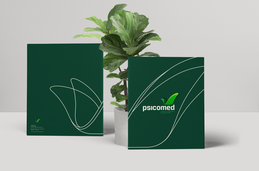 Psicomed 医院品牌形象设计logo设计vi设计，高端与富有生命力