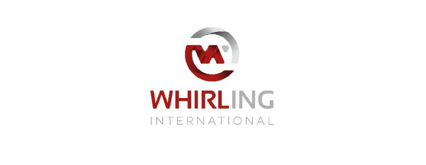 whirling 工业机械水泵产品品牌logo设计vi设计,褐色立体圆形 字母w