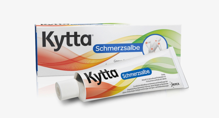 Kytta基塔止痛药品牌定位重塑与动感渐变色条药品包装设计