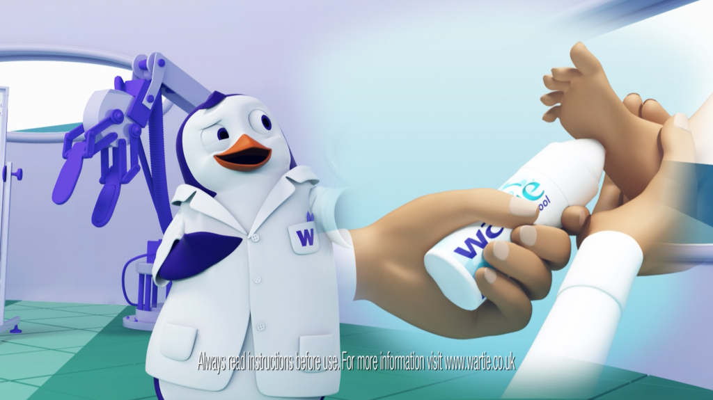 Wartie治疗儿童疣和疣皮肤病药品TVC广告策划与企鹅科学家吉祥物设计