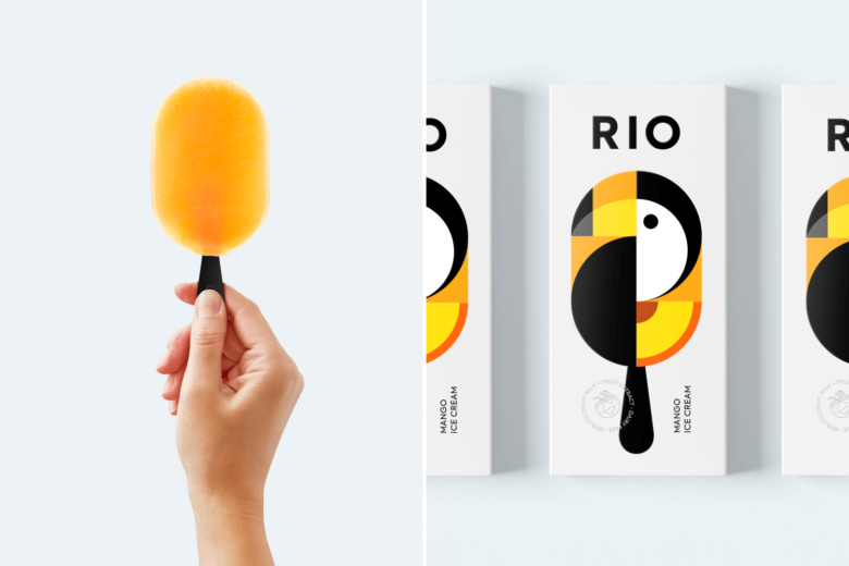 RIO冰淇淋棒冰冷饮包装设计“巨嘴鸟插画设计”款